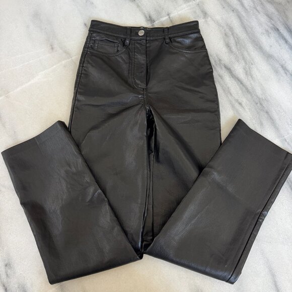 Wilfred Straight Leg Leather Pants - Picture 4 of 8